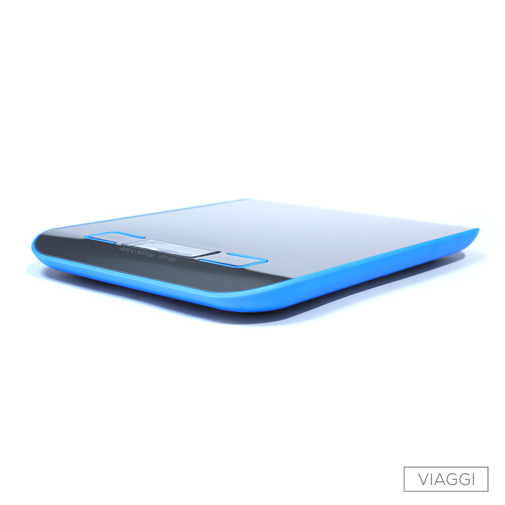VIAGGI負顯示不鏽鋼電子料理秤(藍色)