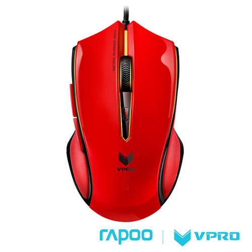 雷柏 RAPOO VPRO V20S全彩RGB電競光學遊戲滑鼠動魄紅