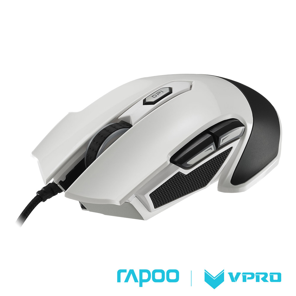 雷柏 RAPOO VPRO V310全彩RGB電競雷射遊戲滑鼠白