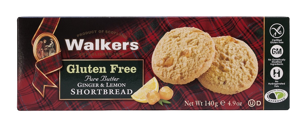 《Walkers》蘇格蘭皇家無麩質薑味檸檬奶油餅乾