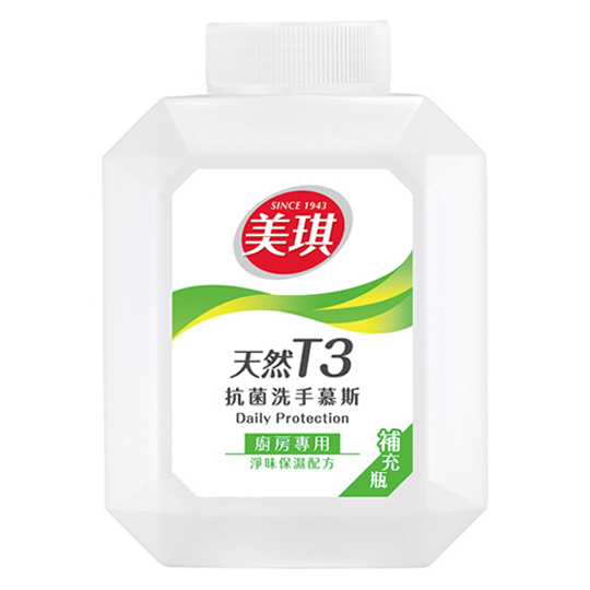 美琪 天然T3抗菌洗手慕斯500ml(廚房專用)(補充瓶)
