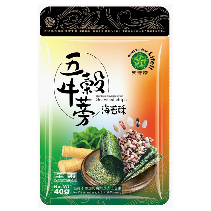 【笑蒡隊】五穀牛蒡海苔酥(40g/包)