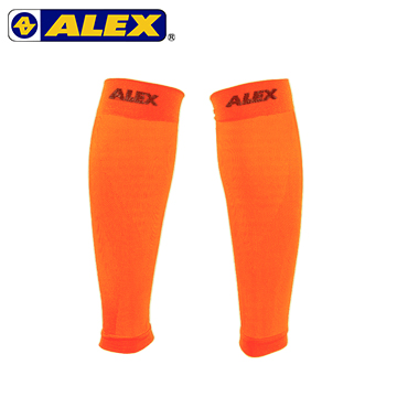 ALEX T-7204 壓縮小腿套-亮橘M