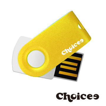 Choicee Candy 16GB 炫彩旋轉碟(2色)鵝蛋黃