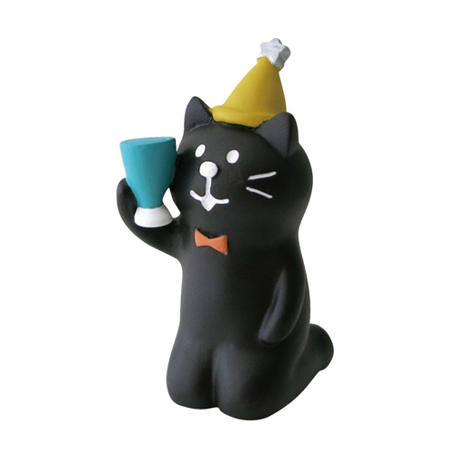 【DECOLE】concombre萬聖節_公仔--乾杯黑貓