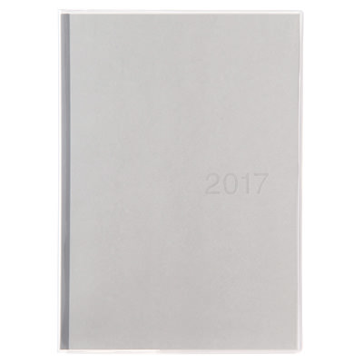 [MUJI 無印良品]PVC封面滑順月週記事本/2017白.B5