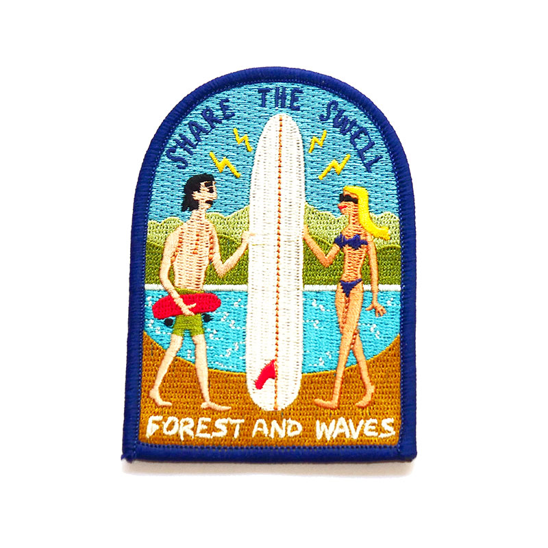 Forest & Waves 繡片一起衝浪