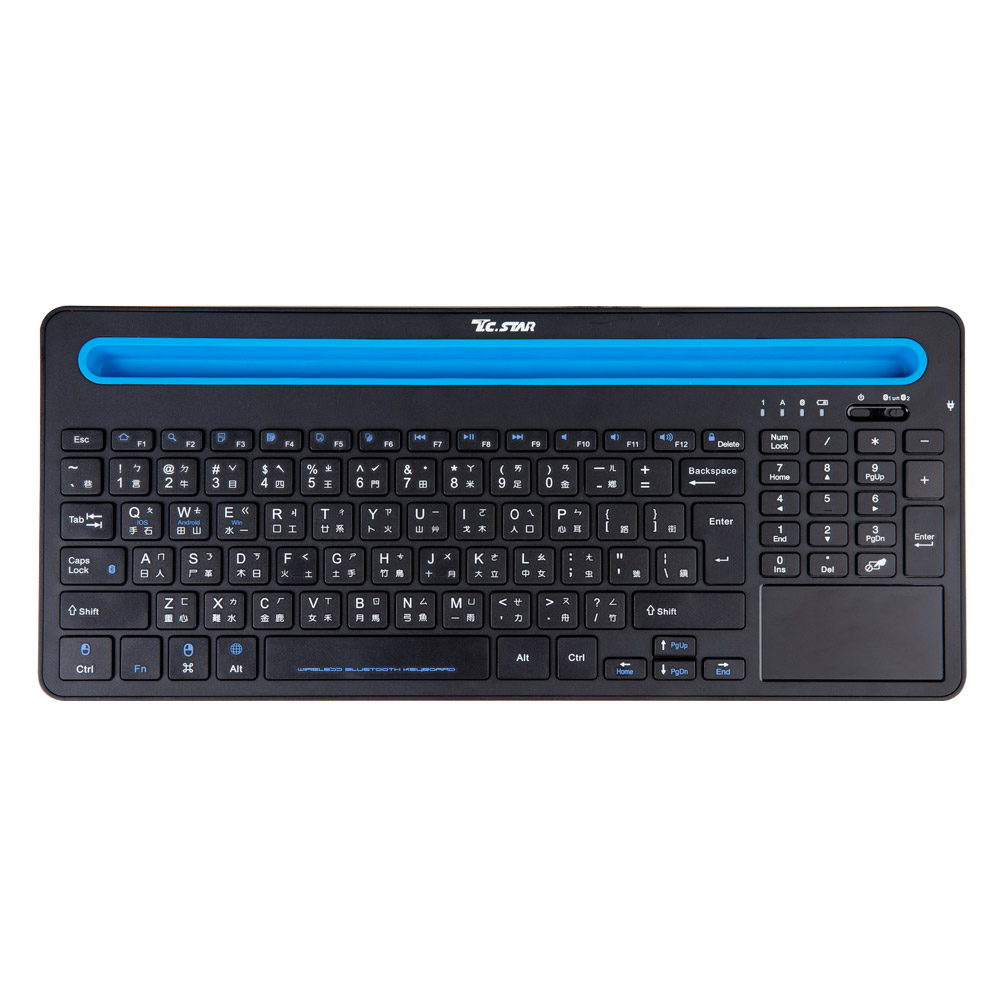 T.C.STAR 雙用藍芽無線觸控鍵盤 TCK110