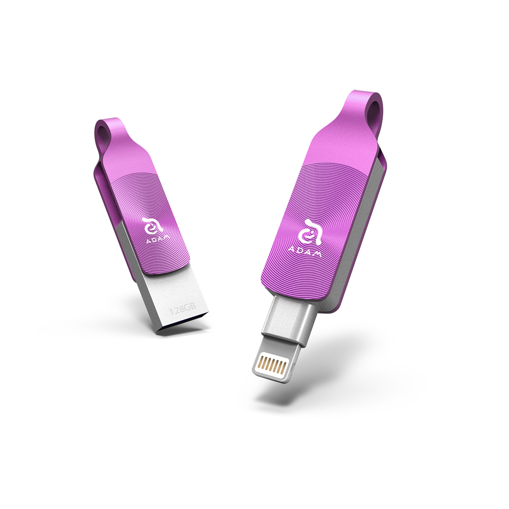【限量精裝版】亞果元素 iKlips DUO+ USB3.1 iOS極速多媒體隨身碟 128GB紫