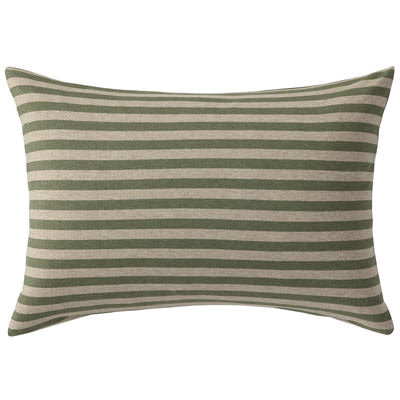 [MUJI無印良品]有機棉天竺粗紋枕套/100/混綠