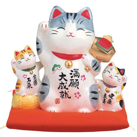 【日本製 】招福金槌！滿願大成就 ~ 貓咪組合【誠心祈願，祝福滿載！】