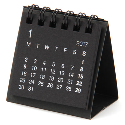 [MUJI無印良品]再生紙桌上型月曆/2017.迷你
