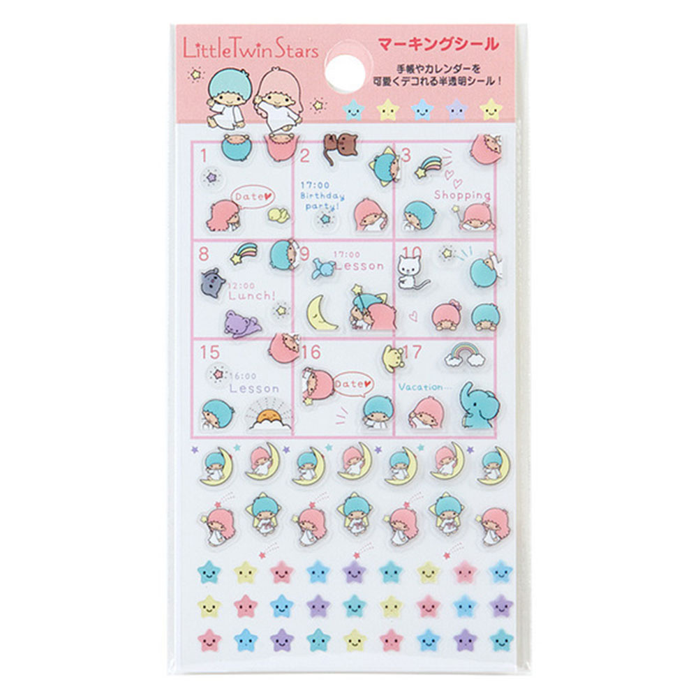 《Sanrio》雙星仙子迷你透明標記貼紙