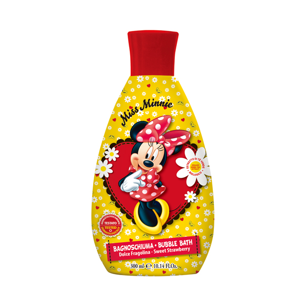 義大利原裝進口 Disney Minnie泡泡浴(甜草莓)-300ml