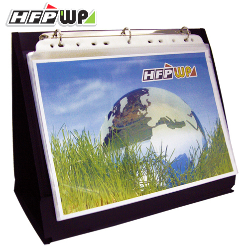 HFPWP 站立式橫式活頁資料簿 台灣製 環保材質 110-AR黑