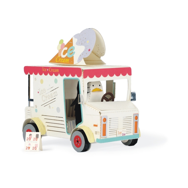 PaperNthougt 紙風景DIY材料包/企鵝冰淇淋車