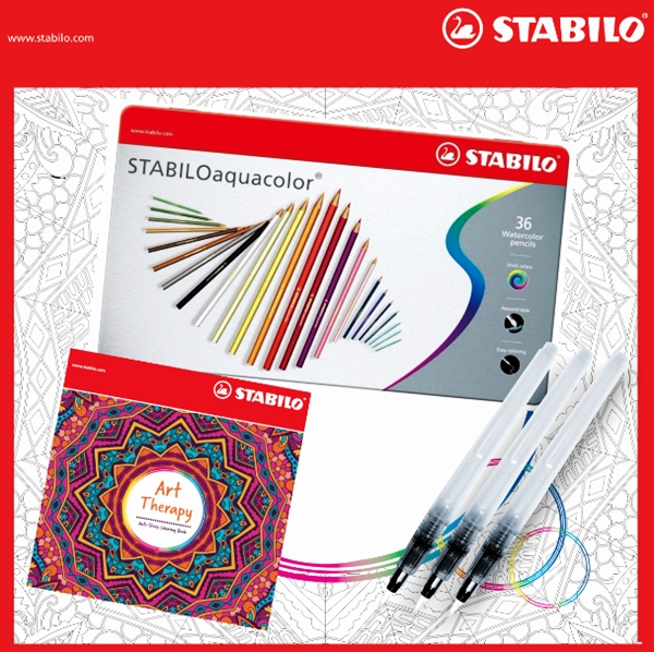 【獨家限量】STABILO aquacolor系列 36色水性色鉛筆+水筆+繪本 限定禮盒組