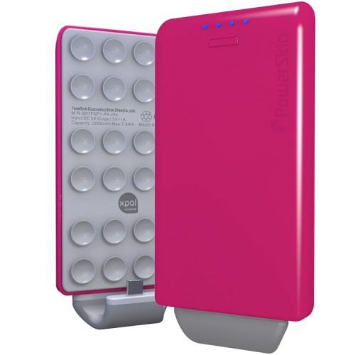 PowerSkin®PoP’n 吸盤式專利行動電源-HTC & More (適用MBB轉接頭)甜美粉