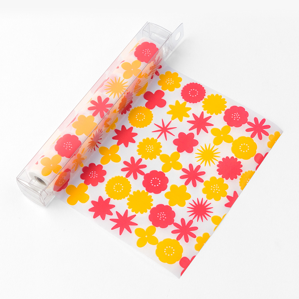 MIDORI Chotto薄型包裝玻璃紙-粉黃花朵