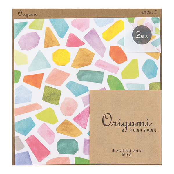 MIDORI Origami玩色紙<15角>-水彩鑛石