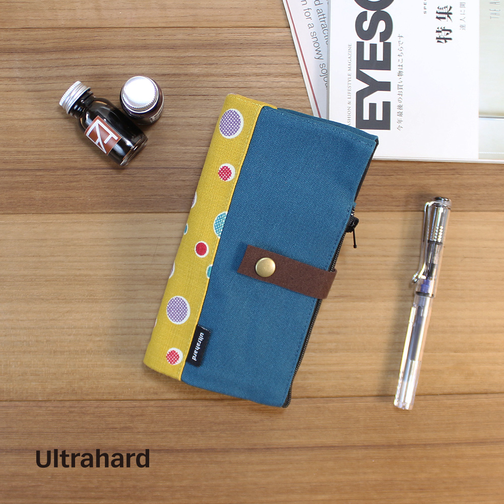 Ultrahard 信箋筆袋-彩色水玉(黃藍)