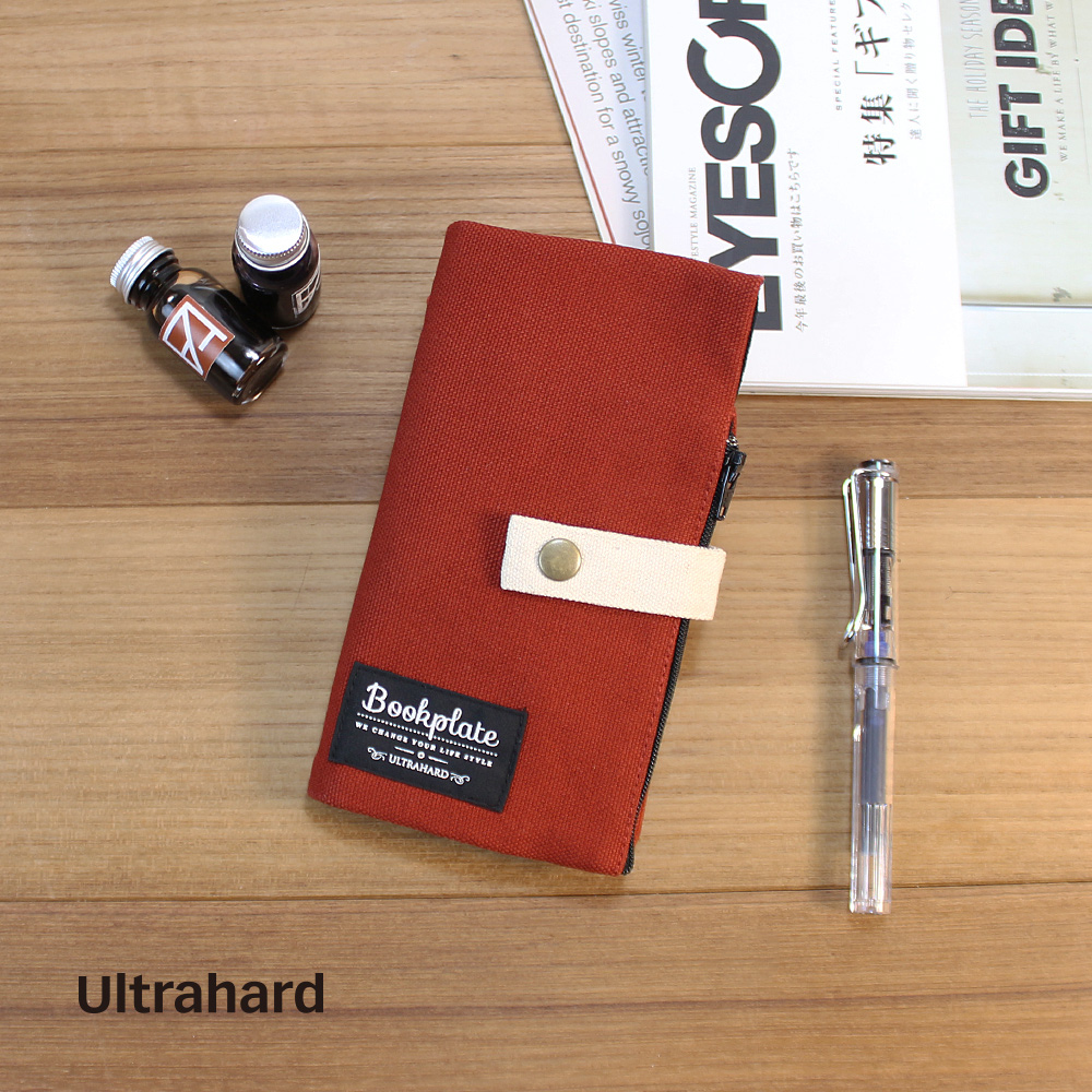 ultrahard Bookplate 藏書票拉鍊信箋筆袋系列 (橘)