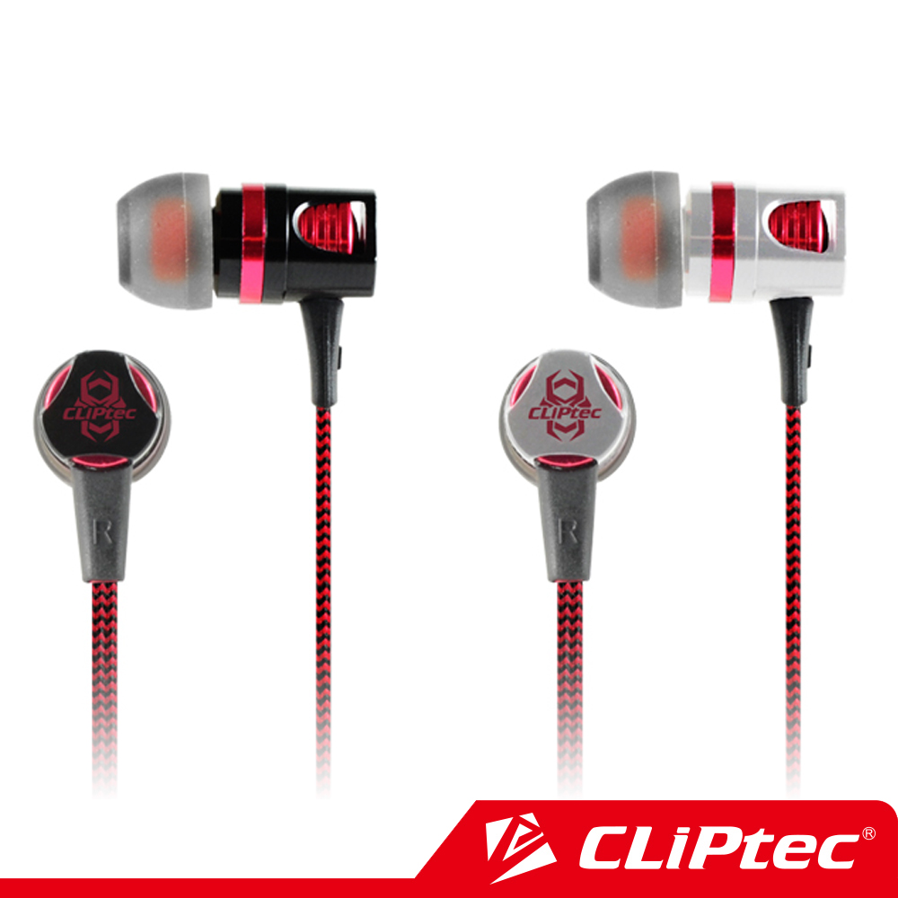 CLiPtec FIRE-FORCE 入耳式電競耳機麥克風銀色