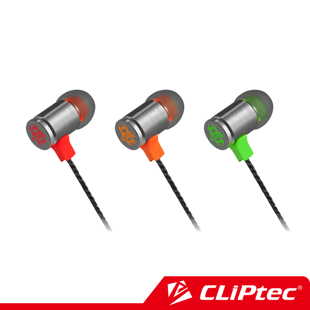 CLiPtec FIRE-BULLET 入耳式電競耳機麥克風綠色