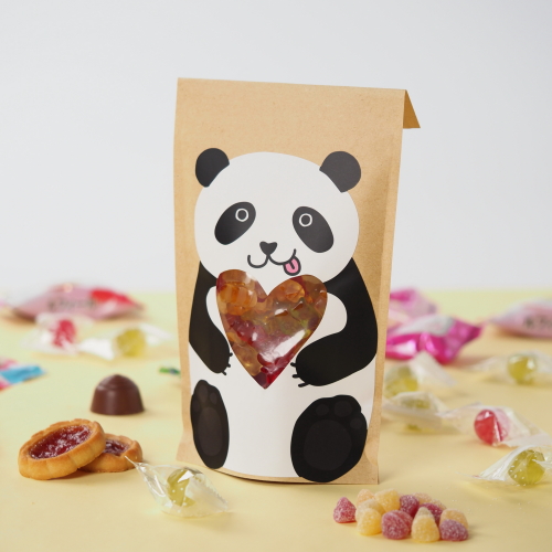 【TSUTSUMU】愛吃鬼動物包裝紙袋(5入)_熊貓