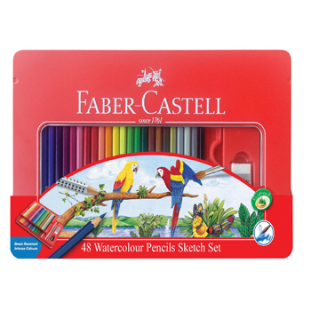 Faber-Castell 48色水彩色鉛筆/鐵盒