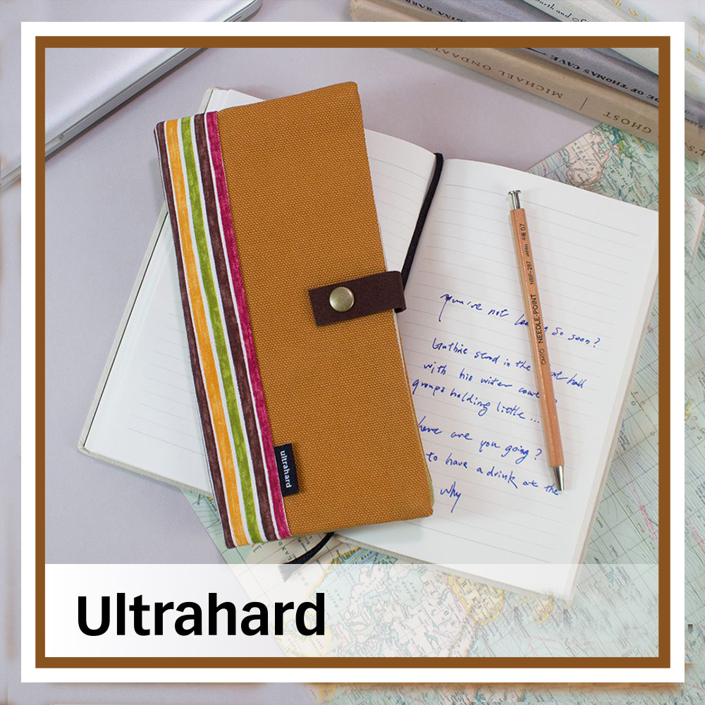 Ultrahard微旅行長版護照套系列-條紋派對(土黃)