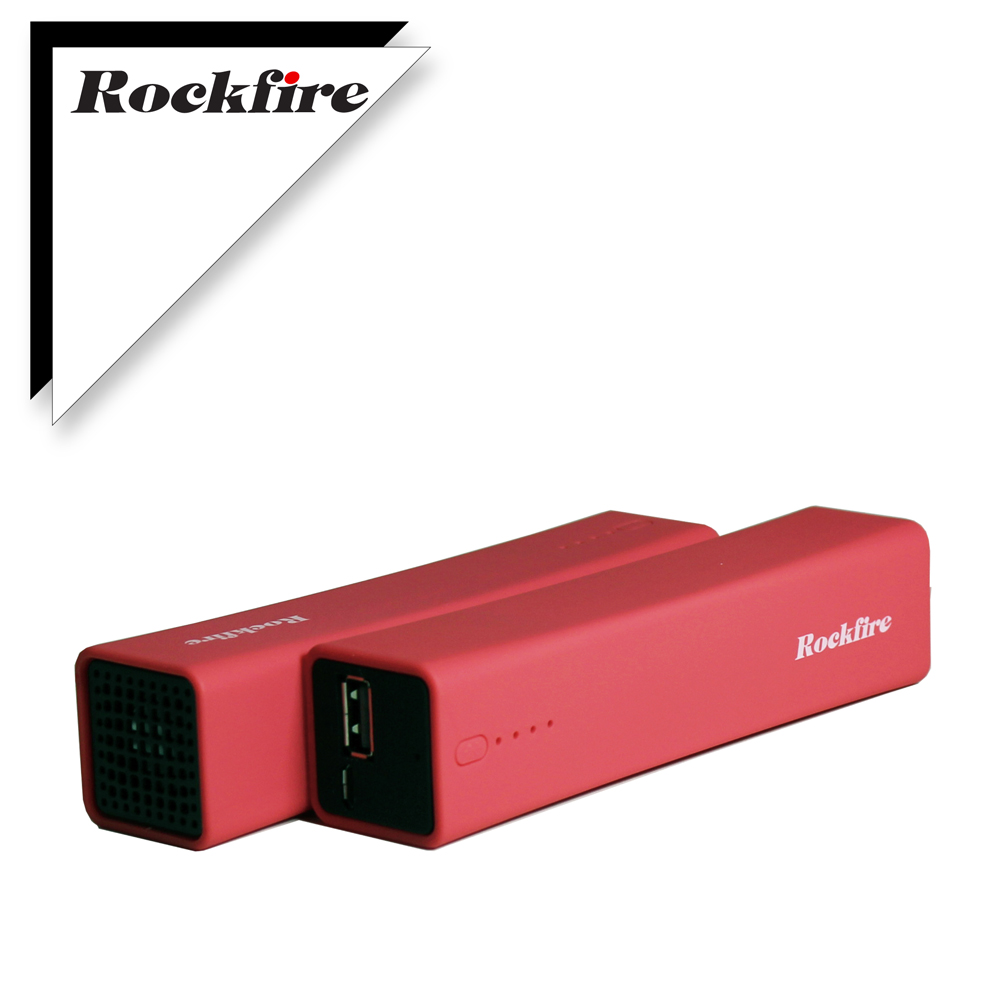 Rockfire 5000mAh行動電源內建藍牙喇叭 PB-402LOBA紅色