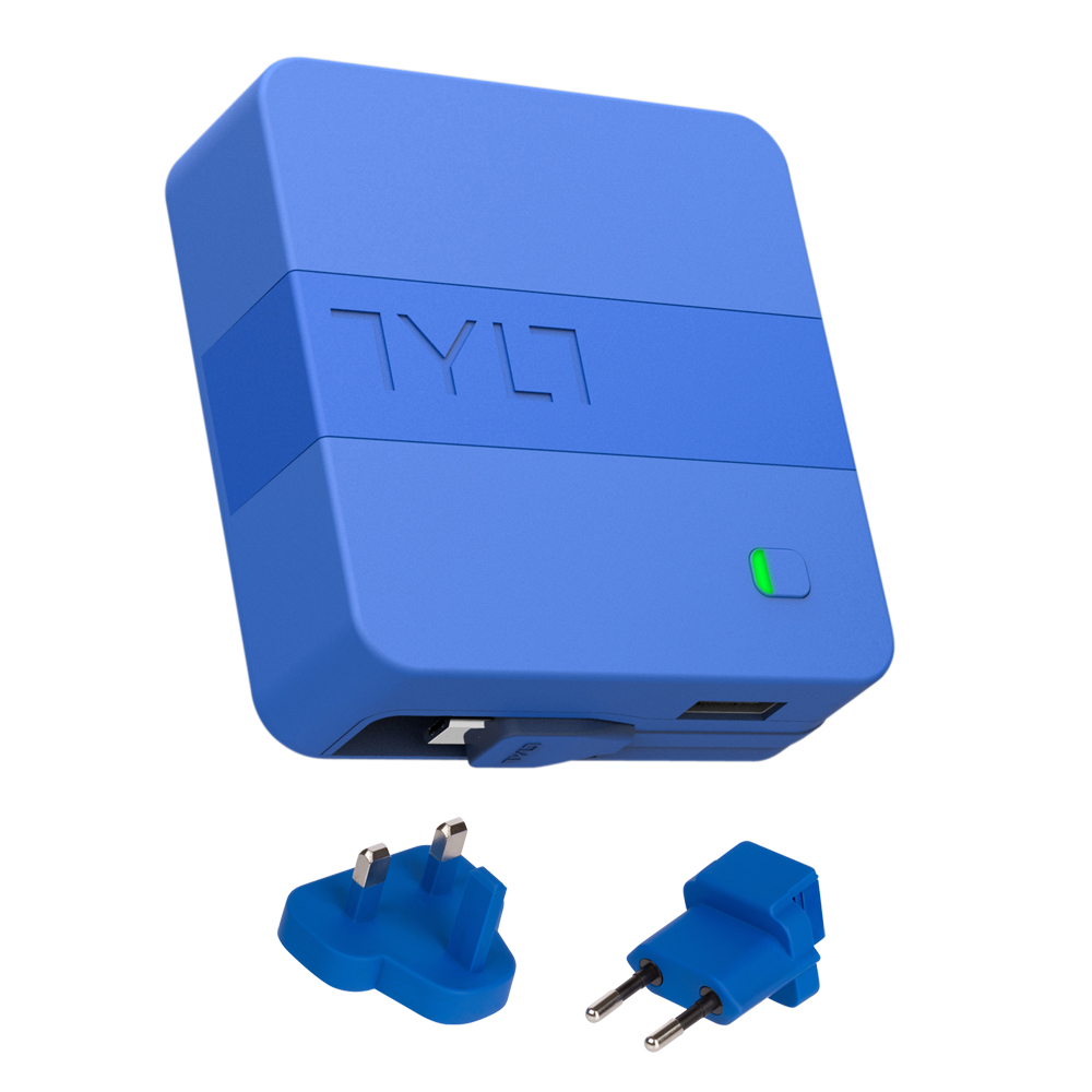 TYLT ENERGI 6K便攜可充式鋰離子行動電源(自帶插頭&Micro USB傳輸線)藍
