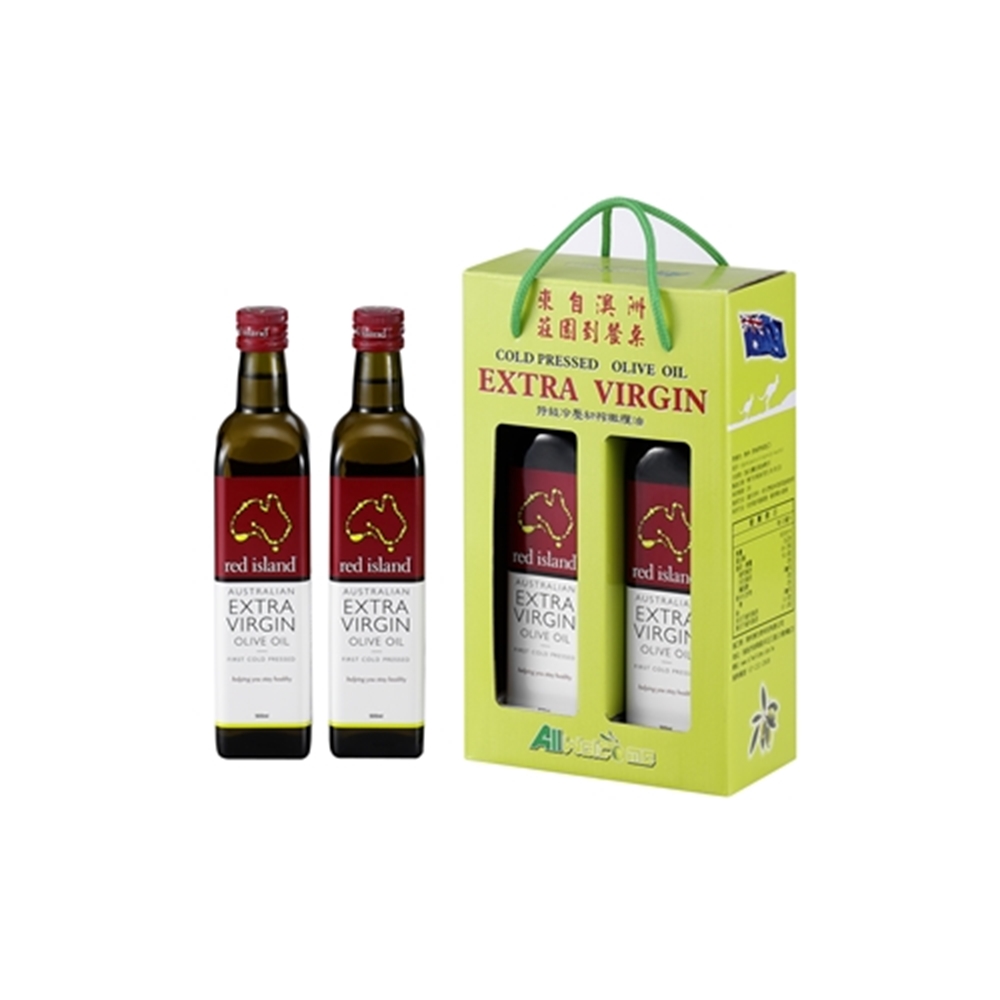 澳洲 red island 特級冷壓初榨橄欖油 750ml 雙入禮盒組