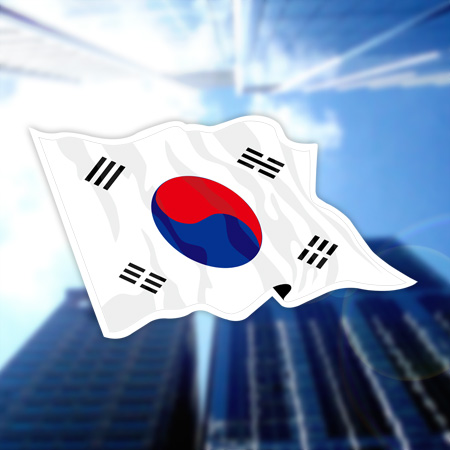 【國旗商品創意館】南韓國旗飄揚抗ＵＶ、防水貼紙2入／S.Korea~