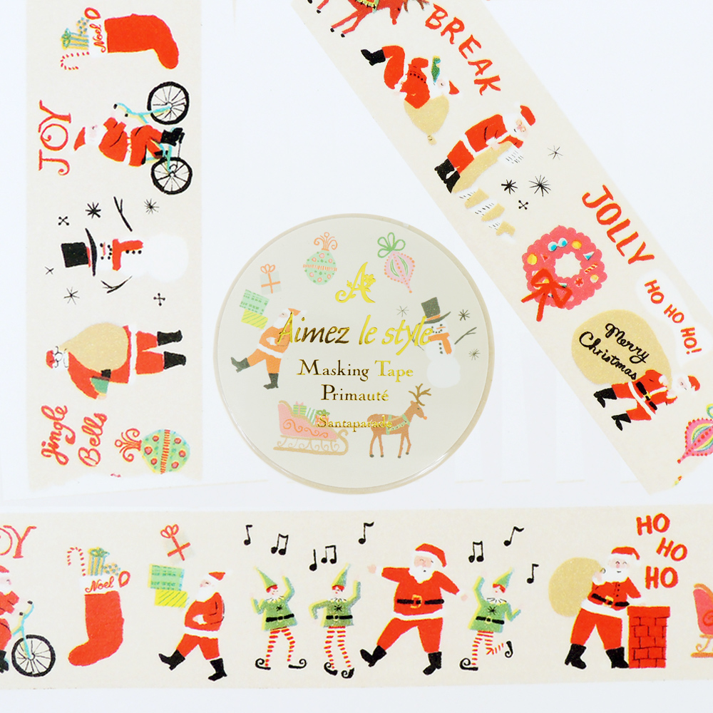 【Aimez le style】和紙膠帶_聖誕老人遊行