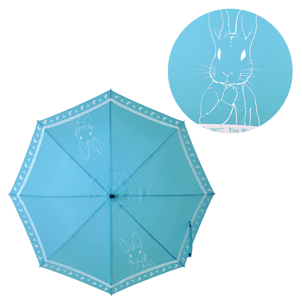 Peter Rabbit 比得兔晴雨兩用直傘(抗UV認證)半身兔- 線條藍
