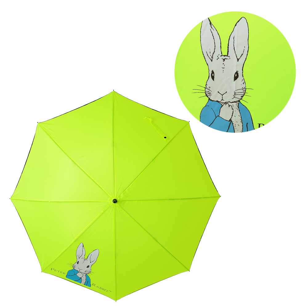 Peter Rabbit 比得兔晴雨兩用直傘(抗UV認證)彩色半身兔-螢光