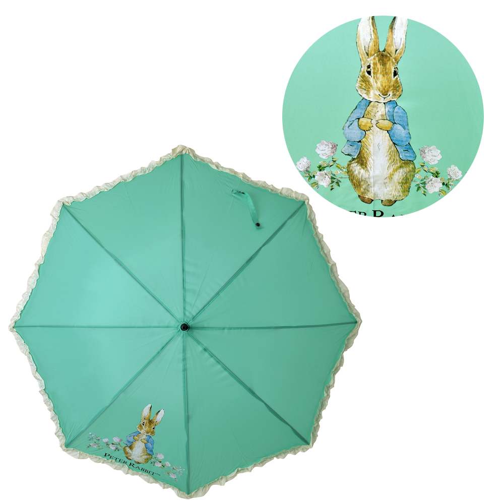 Peter Rabbit 比得兔晴雨兩用直傘(抗UV認證)典雅蕾絲- 綠