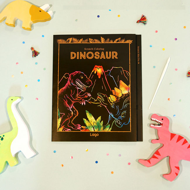 LAGO 童話系列-彩色手刮畫圖畫書-恐龍