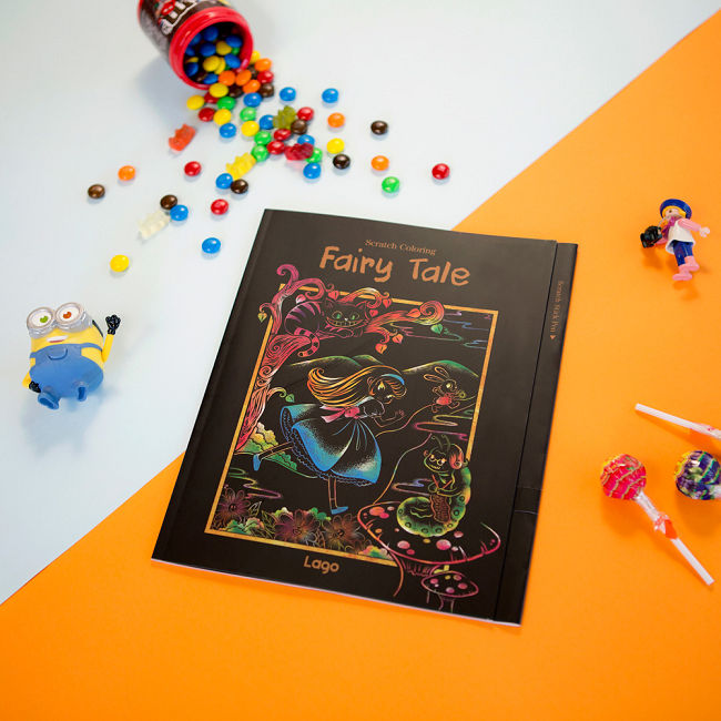 LAGO 童話系列-彩色手刮畫圖畫書-故事書