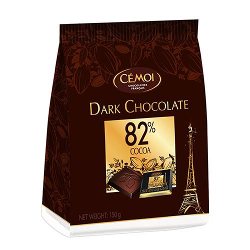 Cemoi 迷你82%黑巧克力片 150g