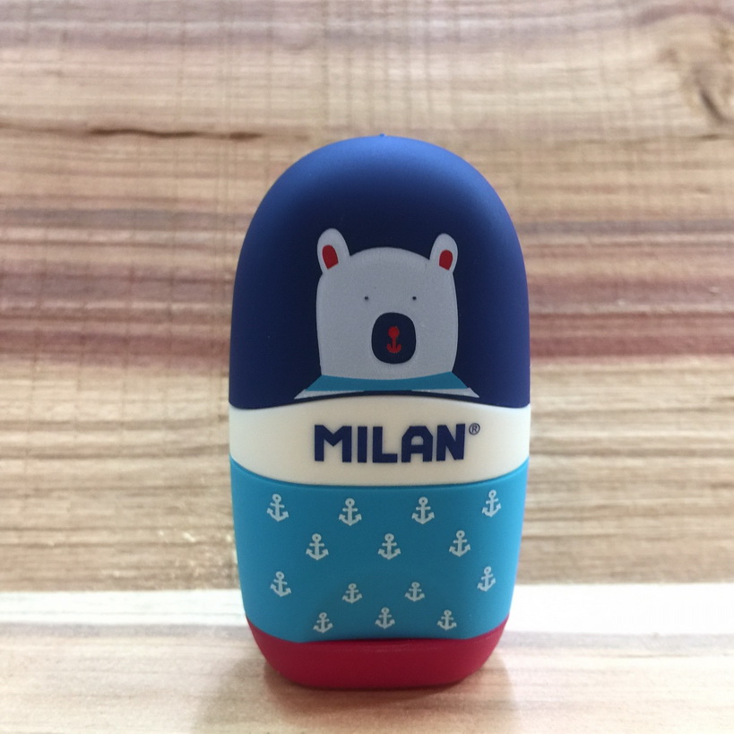 MILAN 可愛限定橡皮擦附削筆器白熊