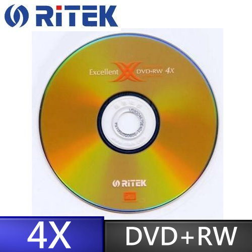 錸德 Ritek X 版 4X DVD+RW 4.7GB (10布丁桶裝)
