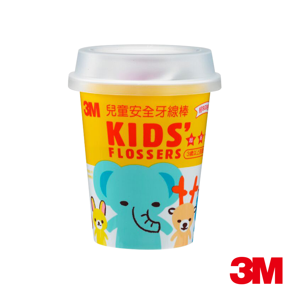  【3M】兒童牙線棒杯裝