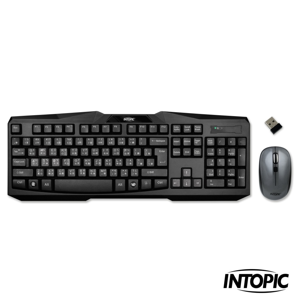 INTOPIC 2.4GHz無線鍵盤滑鼠組合包KCW-930
