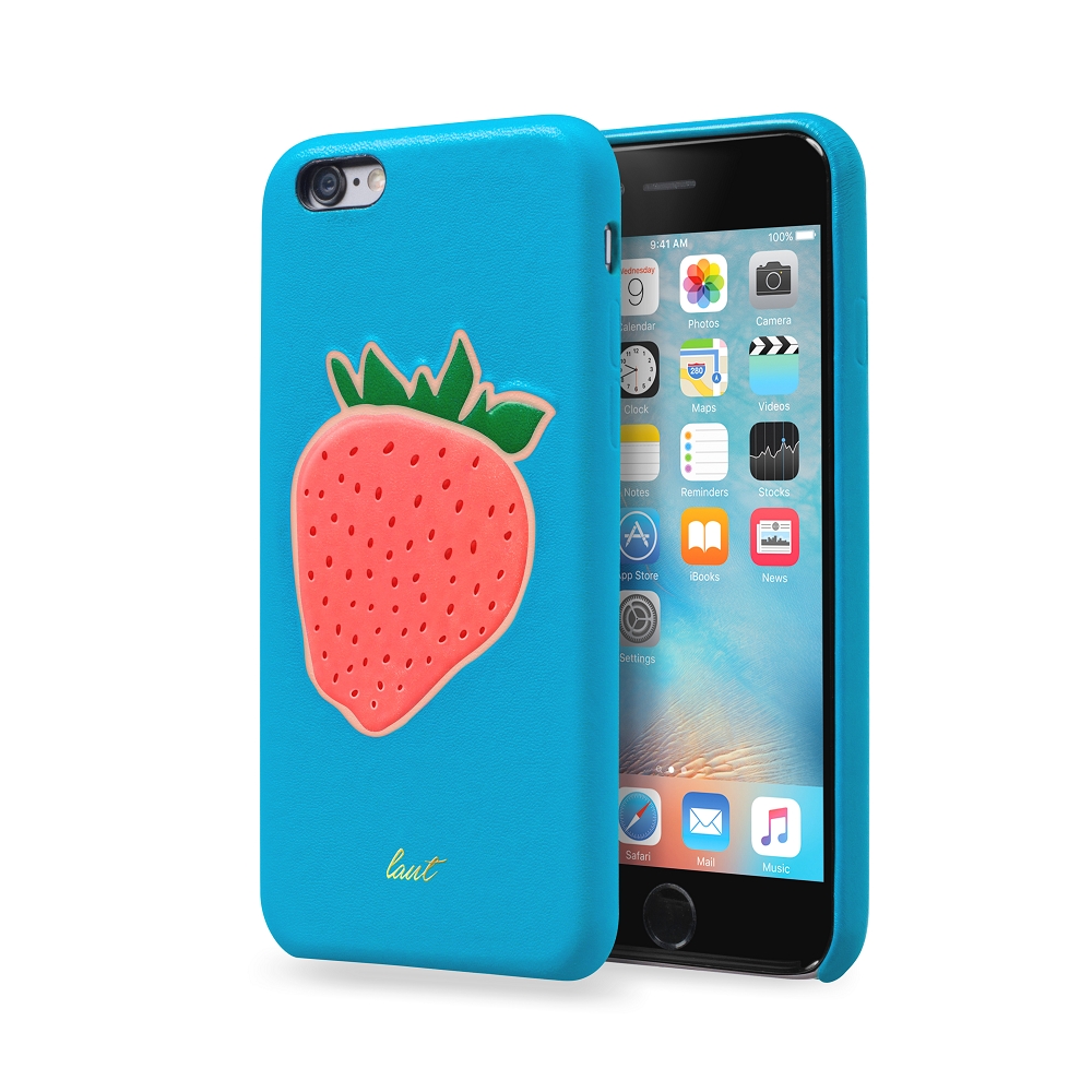 LAUT iPhone 6 & 6S Kitsch人造皮革保護殼草莓