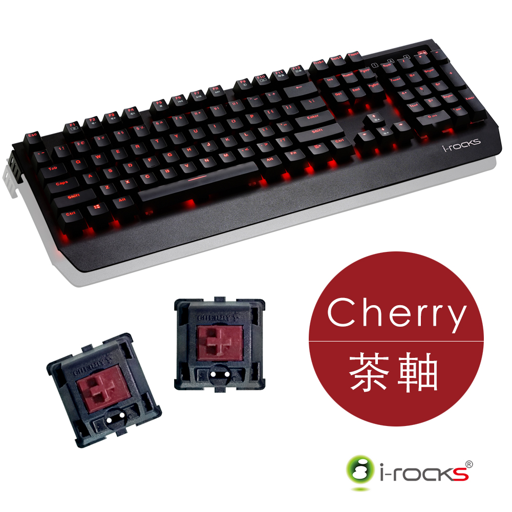 i-Rocks K60M全背光鋁合金機械式電競鍵盤-德國Cherry茶軸