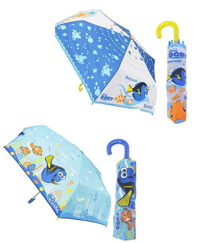 【日本進口正版】海底總動員 輕量型 雨傘/折疊傘 附傘套 迪士尼 Disney -90212款