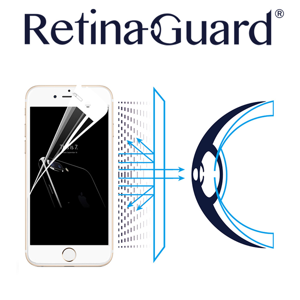 RetinaGuard 視網盾 iPhone 7 (4.7吋) 眼睛防護 防藍光保護膜- 白框款